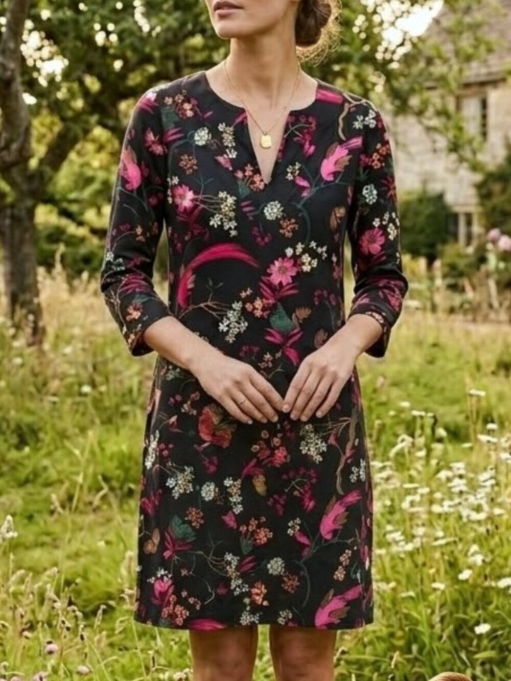 Jude Connally NWT Size XXL Megan Floral Menagerie Black Pink Dress Cool Feel!